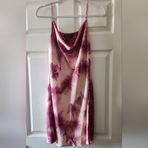 Pink Tie-Dye Mini Dress